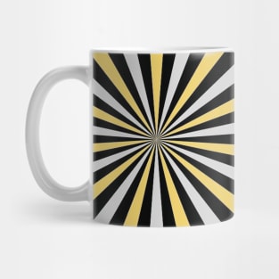 MM05A- Rays of black and yellow Minimal Art Mug